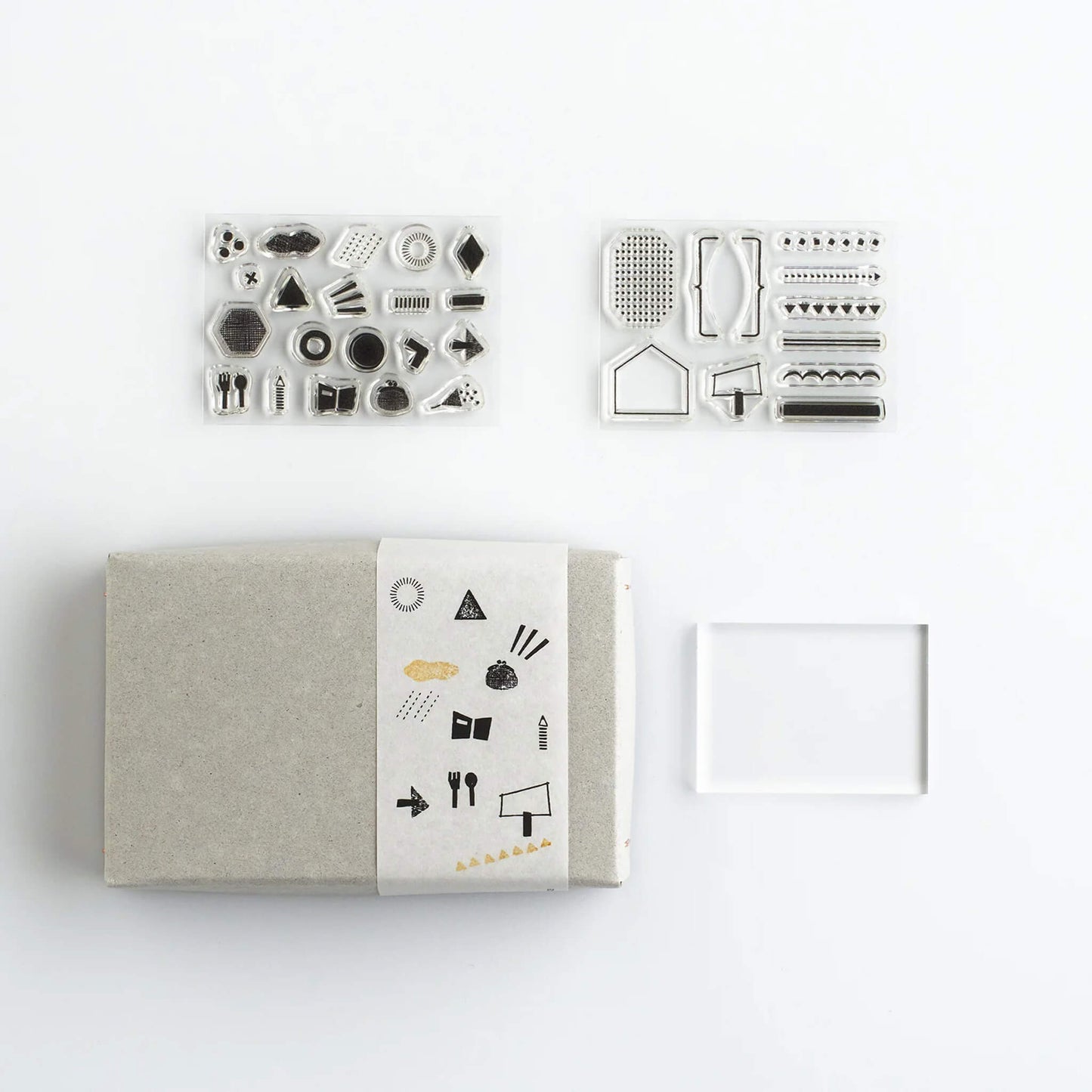 Mizushima JIZAI Clear Stamp Box - Techo Set Rough
