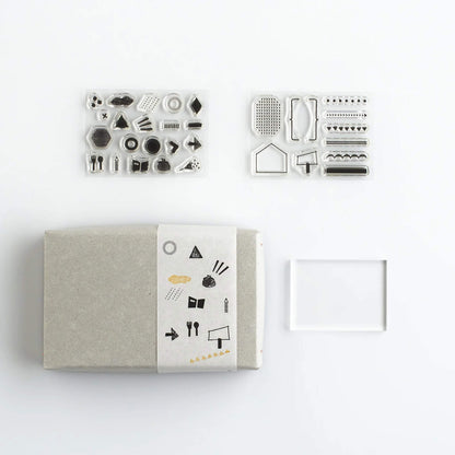 Mizushima JIZAI Clear Stamp Box - Techo Set Rough
