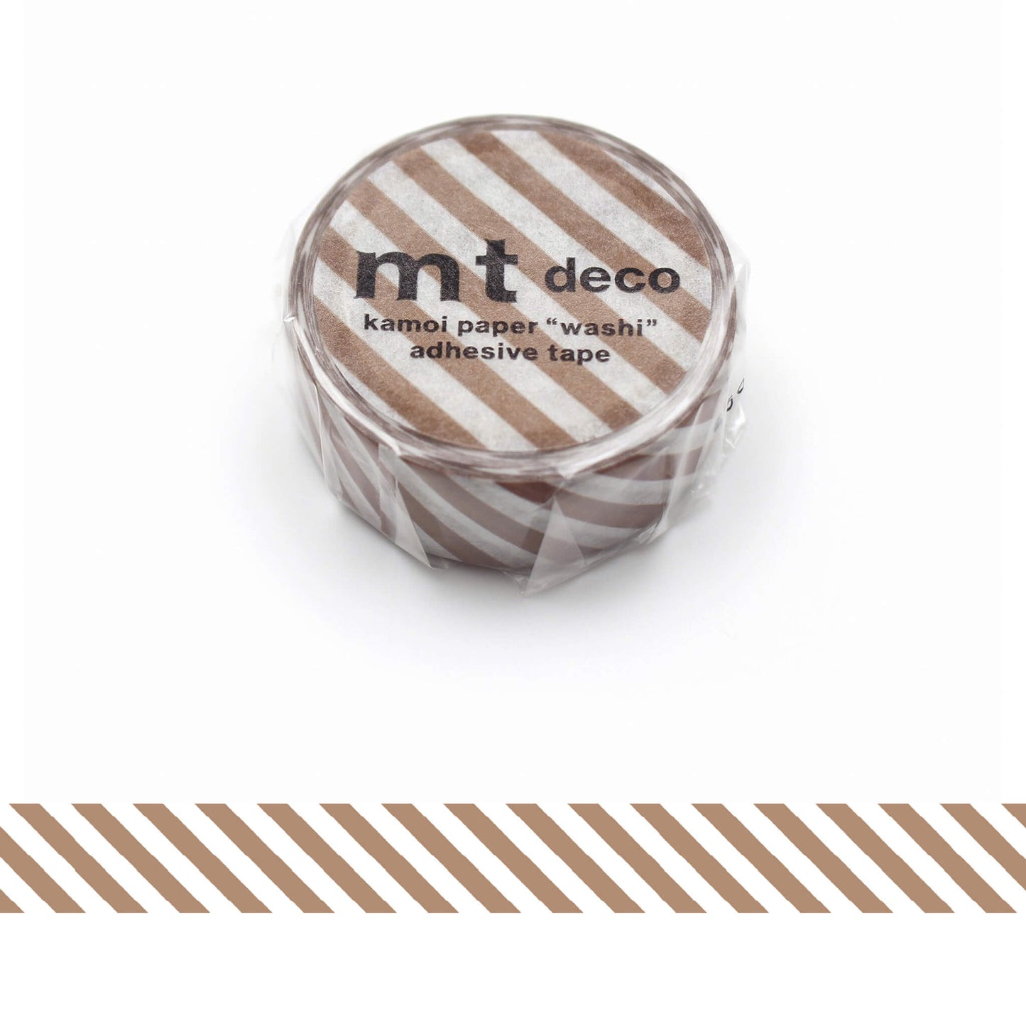mt deco Washi Tape - Stripe - Brown [15mm] [Washi Tejp]