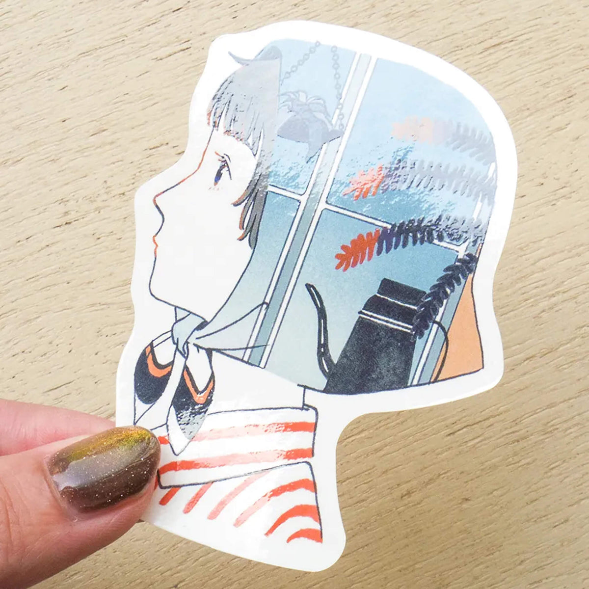 Cozyca Waterproof Sticker - By the Window [Klistermärke]