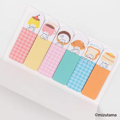 Furukawa Shiko × Mizutama Kimochi Poroporo Sticky Note Tabs - Café