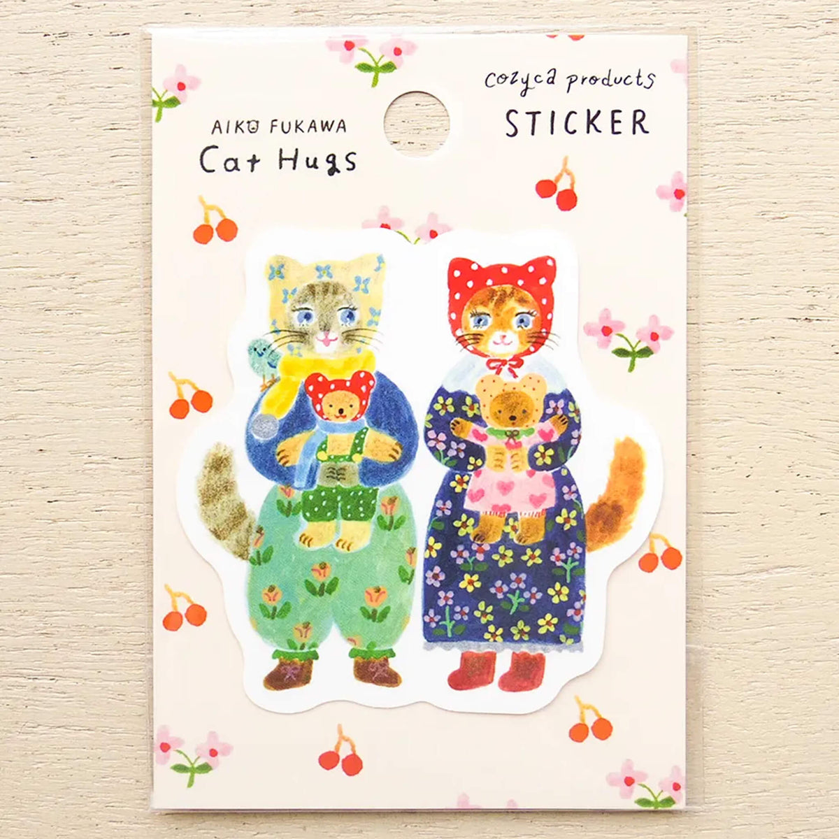 Cozyca Waterproof Sticker - Cat Hugs [Klistermärke]