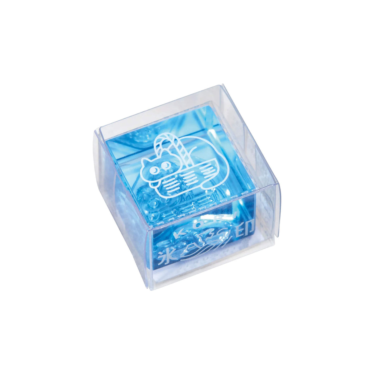 King Jim HITOTOKI Kori Jirushi Ice Cube Stamp Small -  Cat in a Basket [Klara stämpel]