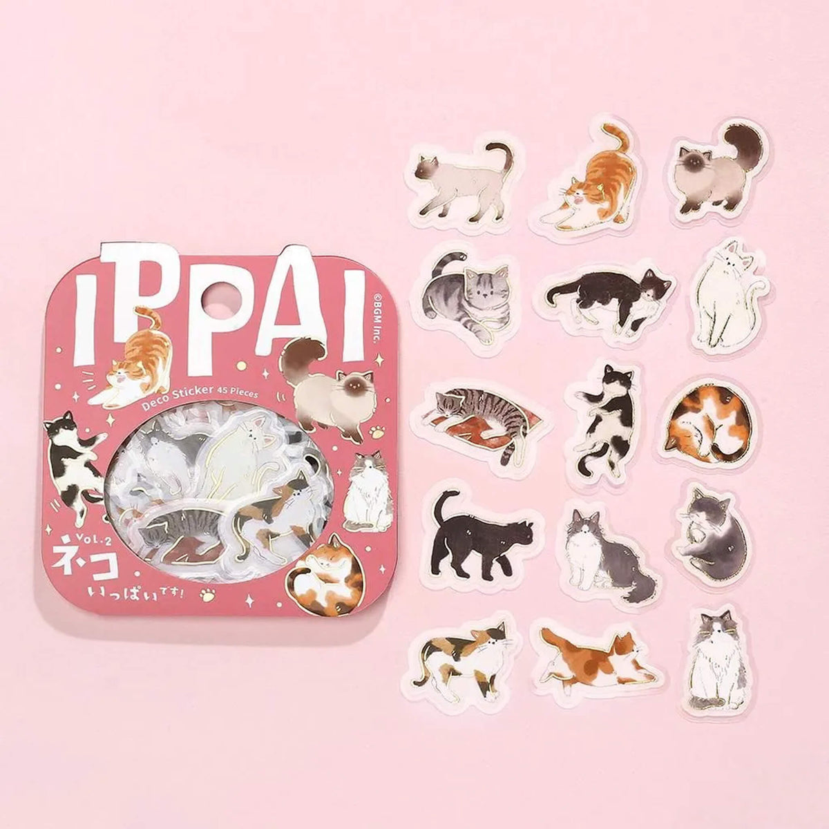 BGM Flake Sticker IPPAI - Cats Vol. 2