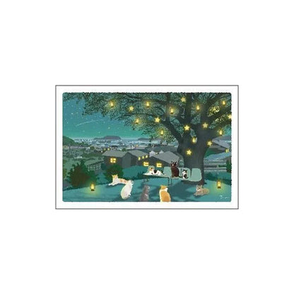 Active Corporation × Toshinori Mori Tabineko Winter Postcard - Choir Under the Stars