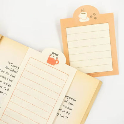 Furukawa Shiko Soebumi Bookmark Memo Pad - Coffee - Hontowatashi
