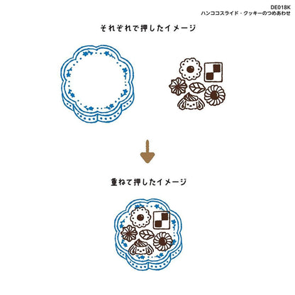 Kutsuwa Hancoco Slide Layer Stamp - Cookie Assortment [Självfärgande stämpel]