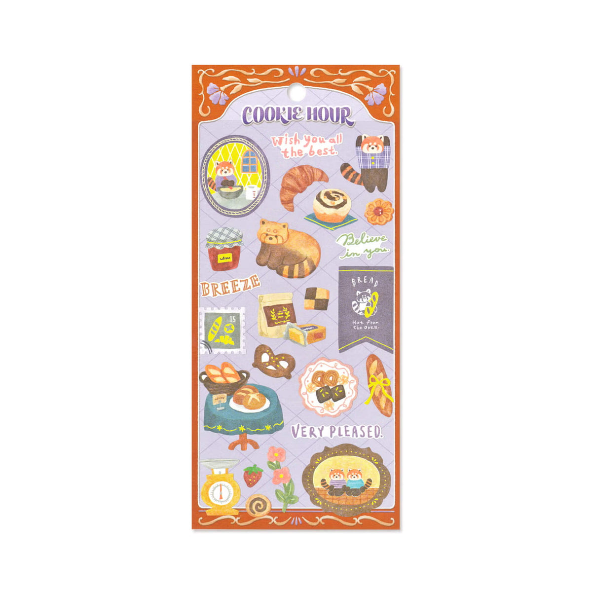 Mind Wave Cookie Hour Sticker - Red Panda Cookie [Klistermärkeark]