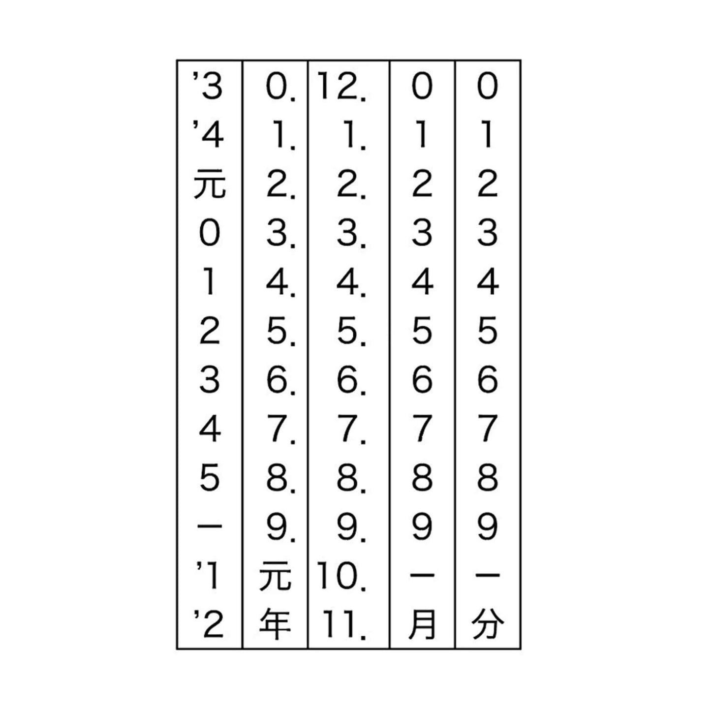 Mizushima JIZAI Date Stamp - Off Time