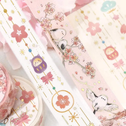 BGM Foil Washi Tape 2026 Sakura Limited - Sakura Decorations [15mm Width] [Washi Tejp]