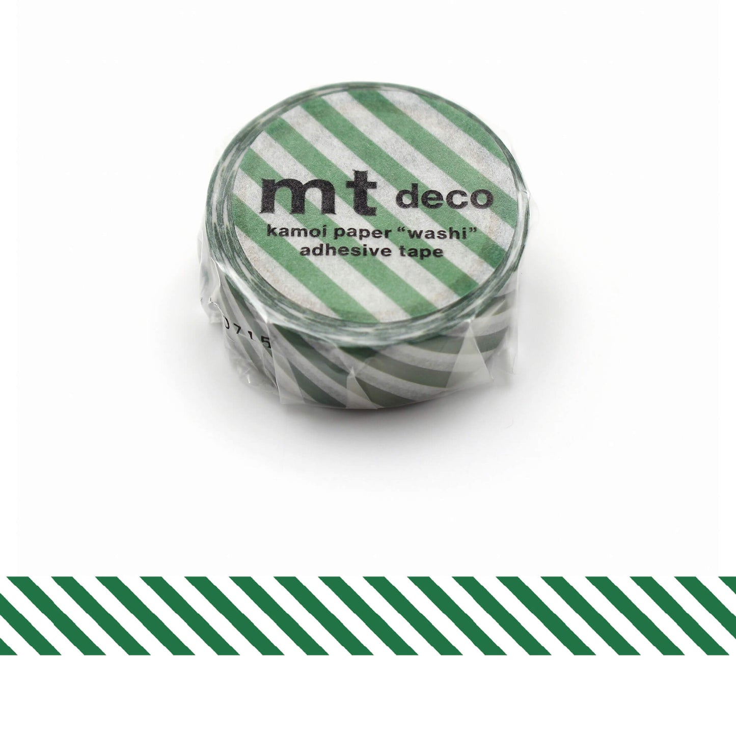 mt deco Washi Tape - Stripe - Deep Green [15mm] [Washi Tejp]