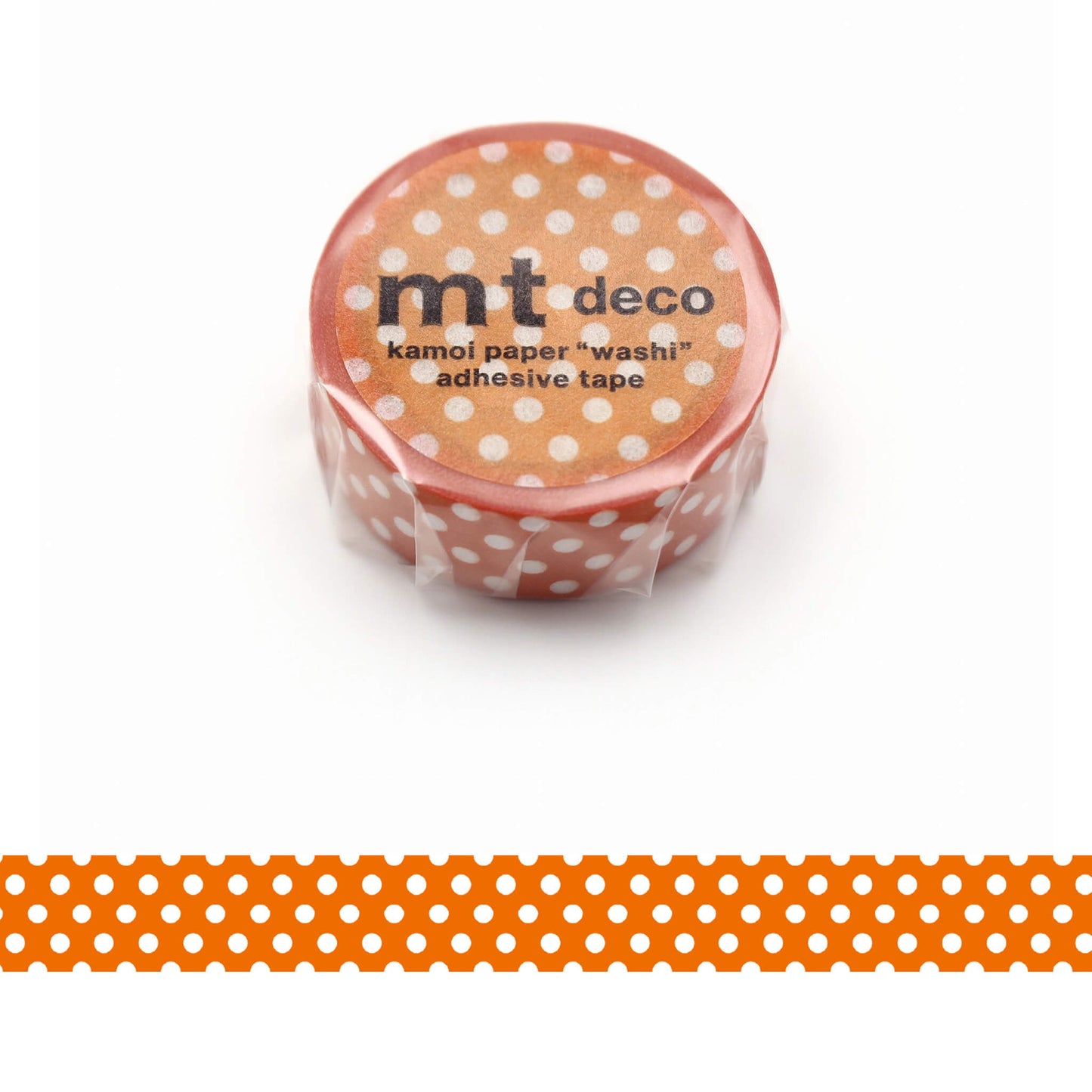 mt deco Washi Tape - Dot - Deep Orange [15mm] [Washi Tejp]