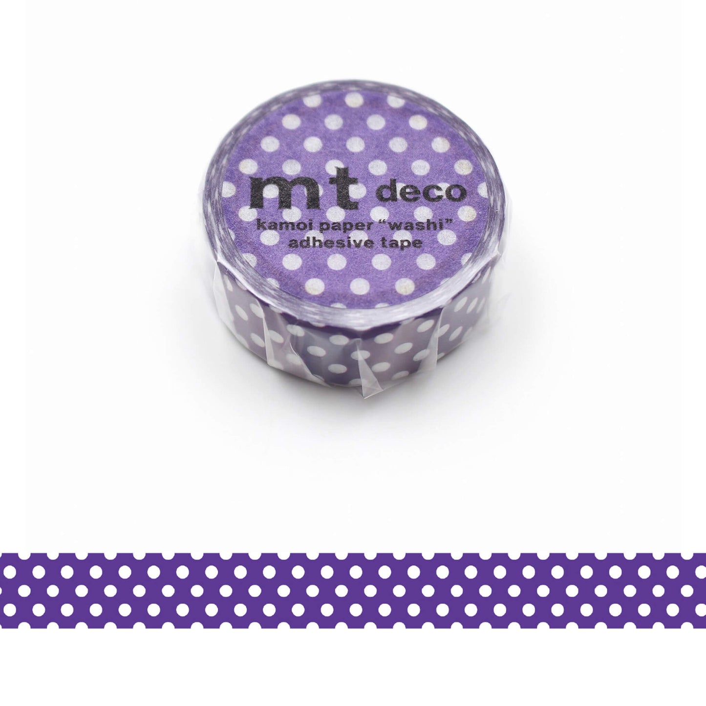 mt deco Washi Tape - Dot - Deep Purple [15mm] [Washi Tejp]