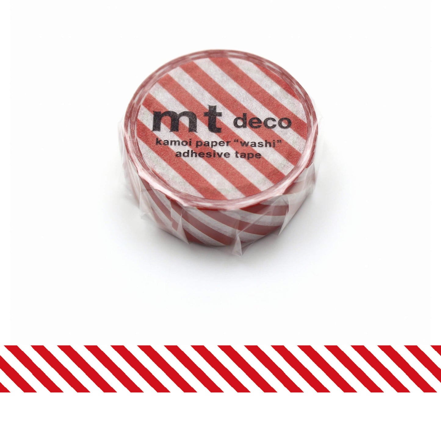 mt deco Washi Tape - Stripe - Deep Red [15mm] [Washi Tejp]