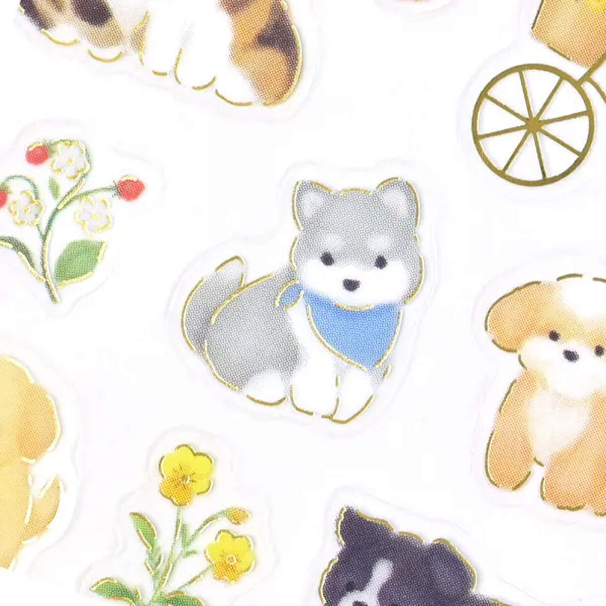 NB Mattari Animals Sticker Sheet - Dog × Picnic