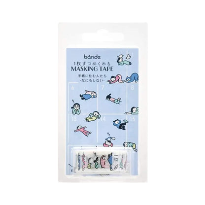 Bande Washi Sticker Roll - People Who Live in Your Planner, Doing Nothing [Klistermärke på rulle]