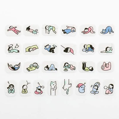 Bande Washi Sticker Roll - People Who Live in Your Planner, Doing Nothing [Klistermärke på rulle]