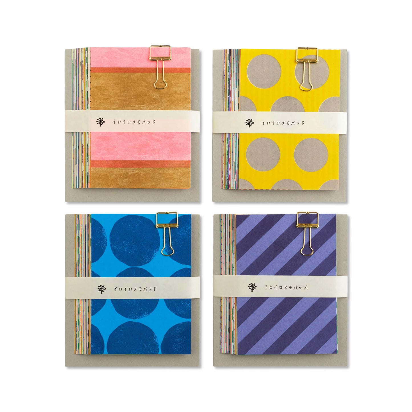 Mizushima IROIRO Memo Pad - Dots & Stripes