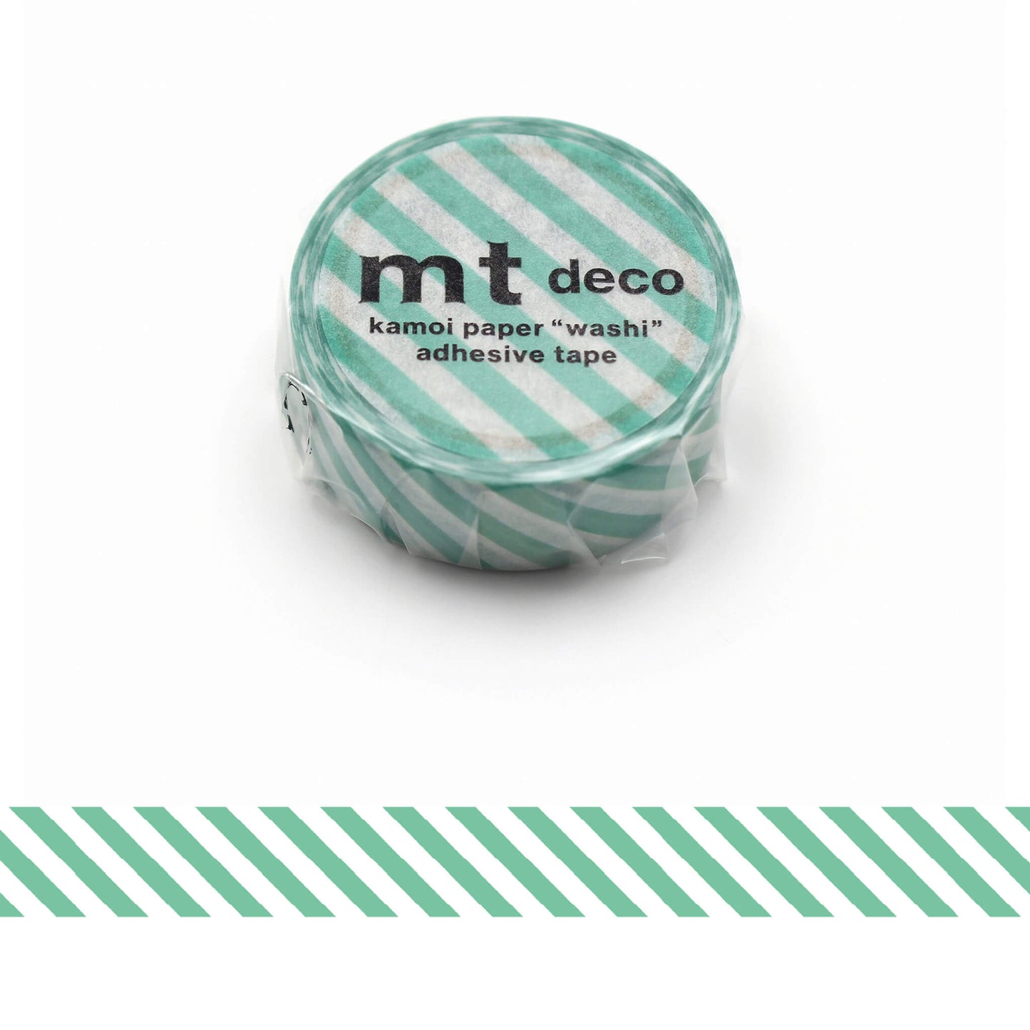 mt deco Washi Tape - Stripe - Emerald Gree [15mm] [Washi Tejp]