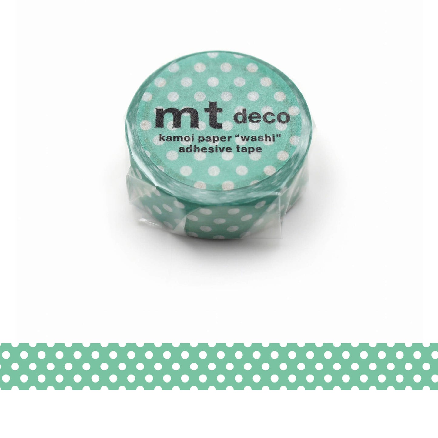 mt deco Washi Tape - Dot - Emerald Green [15mm] [Washi Tejp]