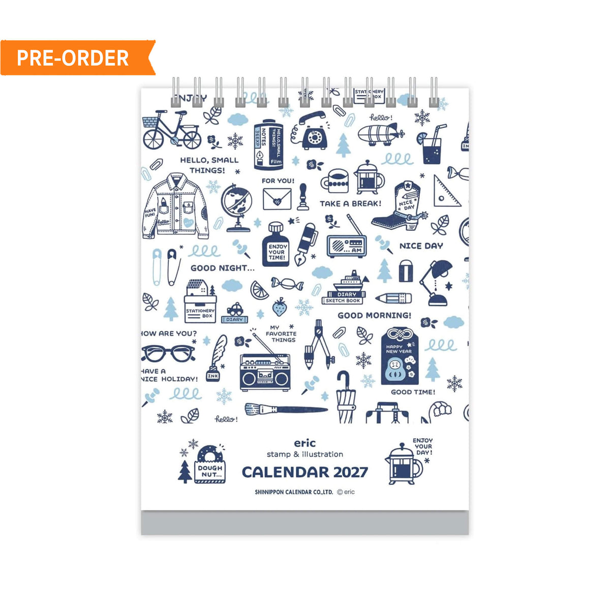 Shinnippon Calendar × Eric Small Things Desktop Calendar 2027