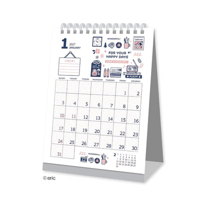 Shinnippon Calendar × Eric Small Things Desktop Calendar 2027