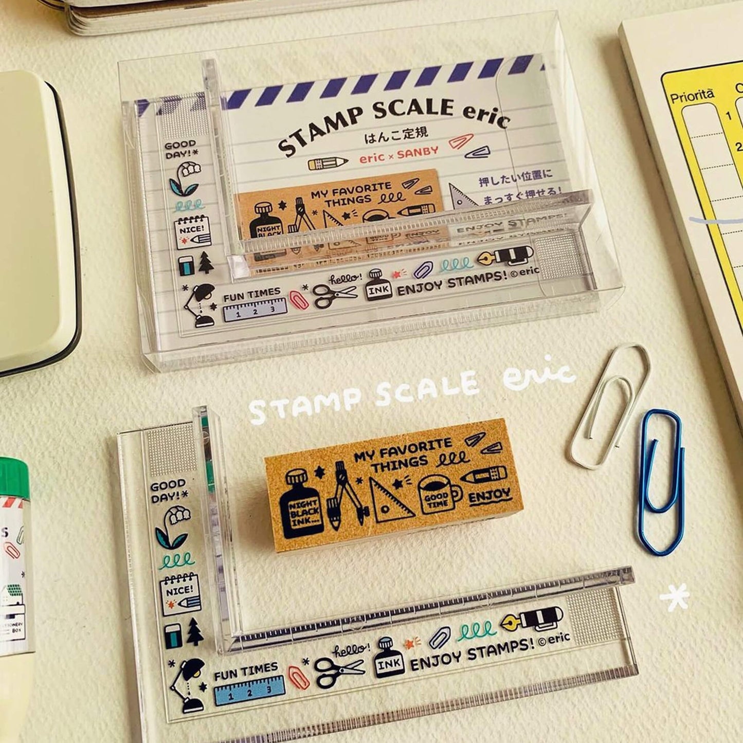SANBY × Eric Small Things Stamp Scale Ruler [Linjal]