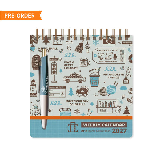 Shinnippon Calendar × Eric Small Things Scribble Weekly Calendar 2027