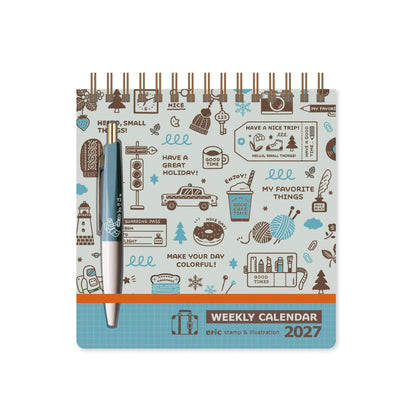 Shinnippon Calendar × Eric Small Things Scribble Weekly Calendar 2027
