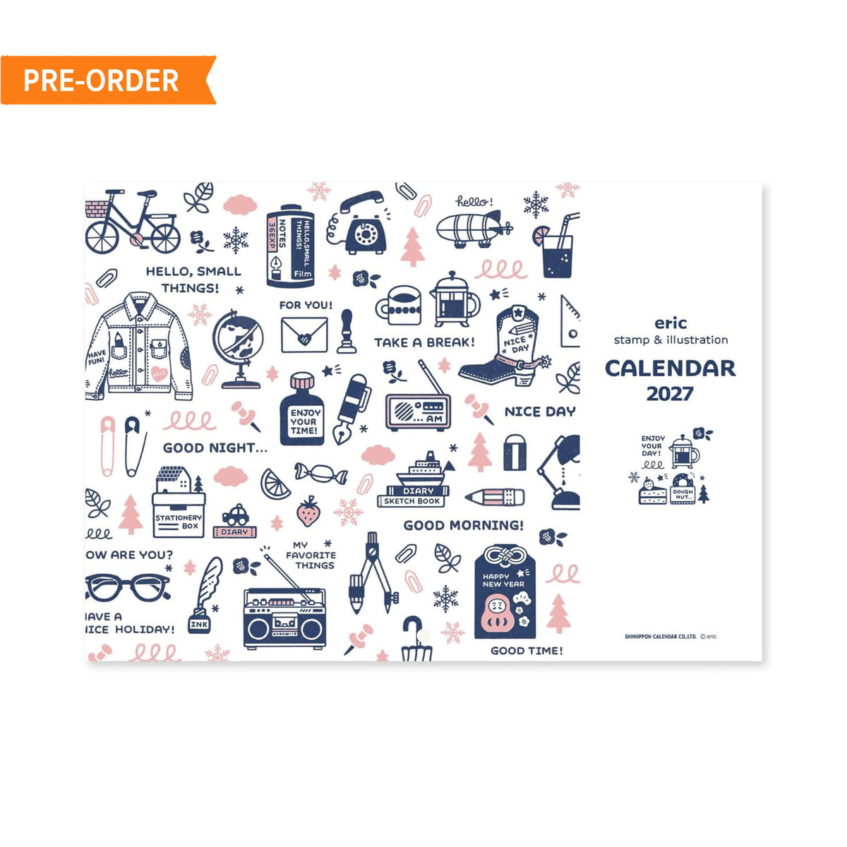 Shinnippon Calendar × Eric Small Things Wall Calendar 2027