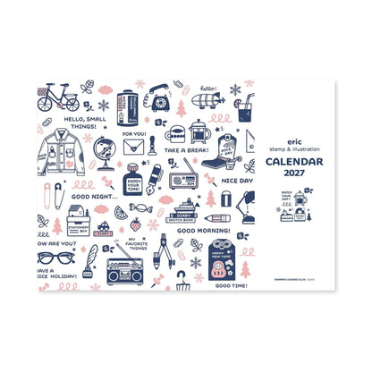 Shinnippon Calendar × Eric Small Things Wall Calendar 2027
