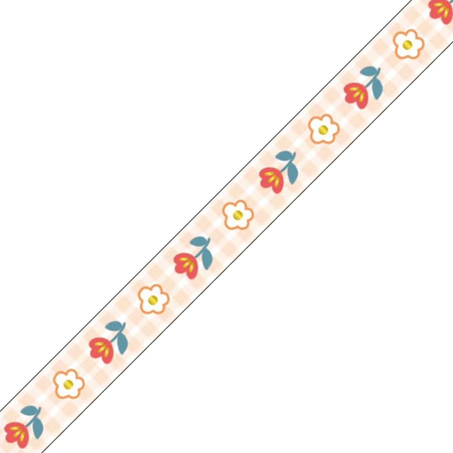 Mind Wave Clear Tape [7mm Width] Pop Color - Flower 1