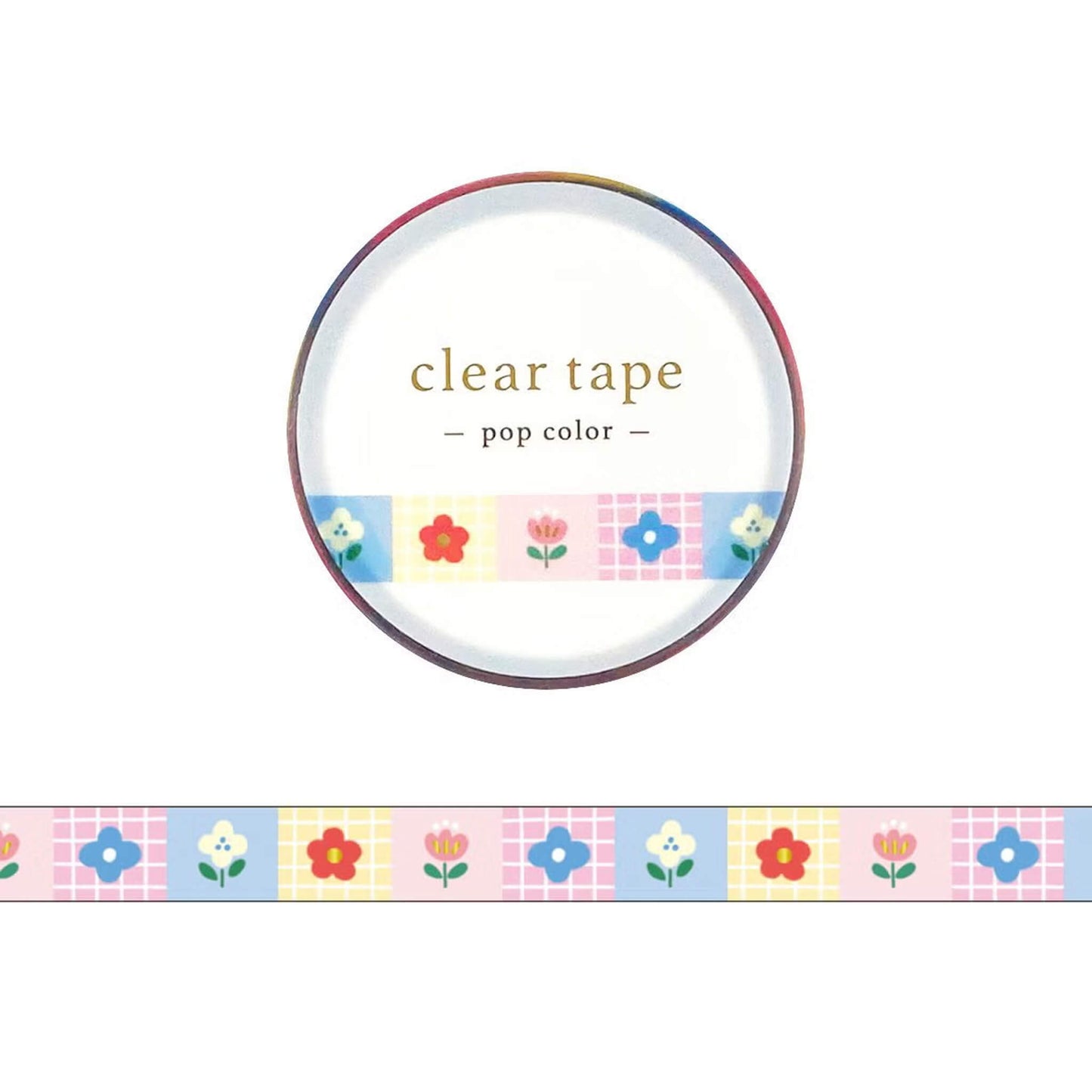 Mind Wave Clear Tape [7mm Width] Pop Color - Flower 2 [PET-filmtape]
