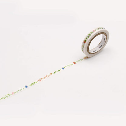 mt ex Washi Tape - Flower Line [7mm] [Washi Tejp]