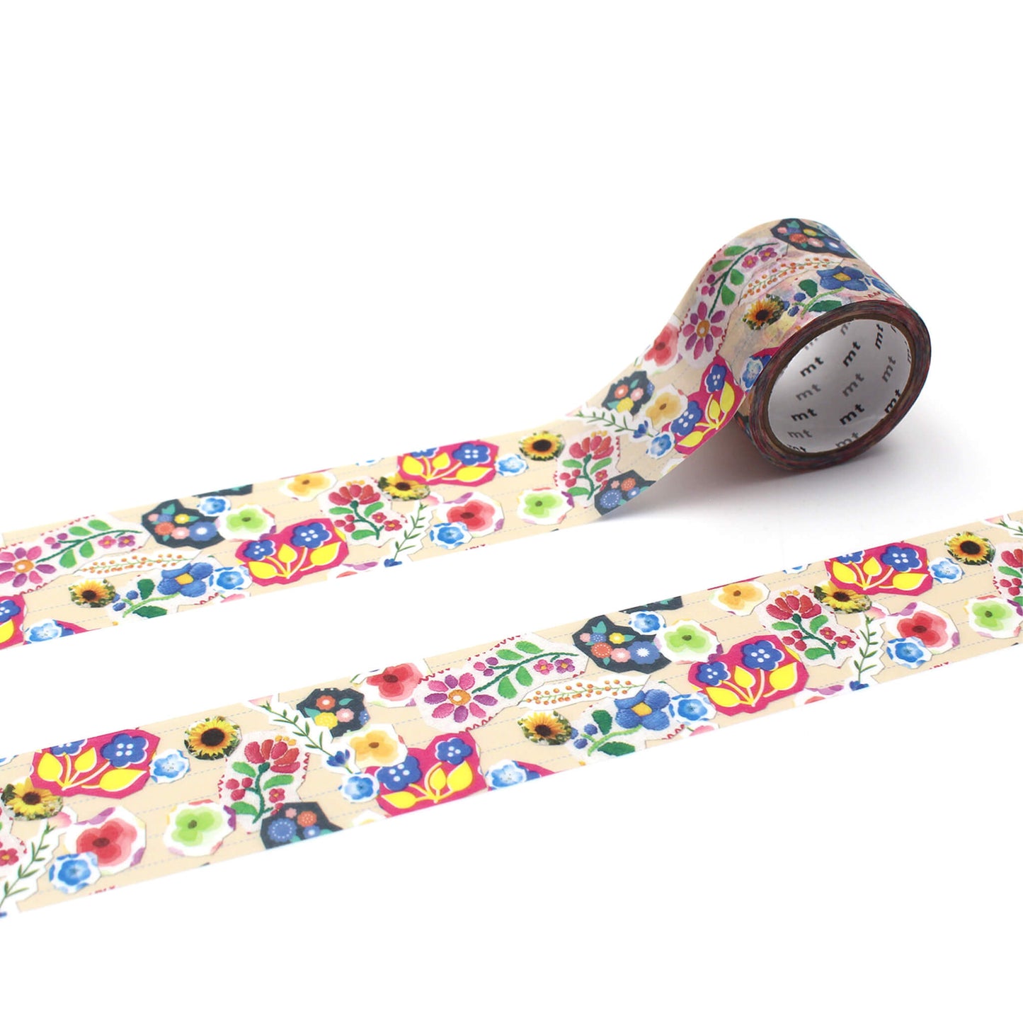 mt ex Washi Tape - Flower Sticker Collage [30mm] [Washi Tejp]