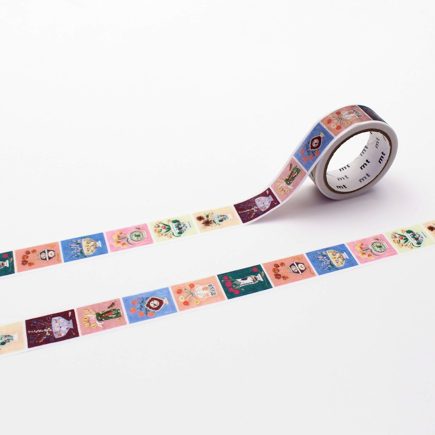 mt × Polly Fern Washi Tape - Flower [15mm] [Washi Tejp]