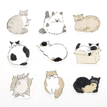 Bande Writable Sticker Roll - Fluffy Cat Memo [Klistermärke på rulle]