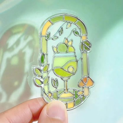 BGM 3D Clear Flake Sticker Café à la Mode・Traveling Windows - Forest