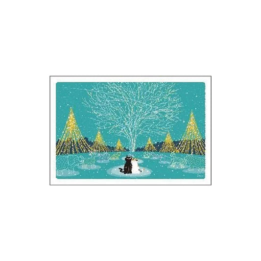 Active Corporation × Toshinori Mori Tabineko Winter Postcard - Forest Illuminations