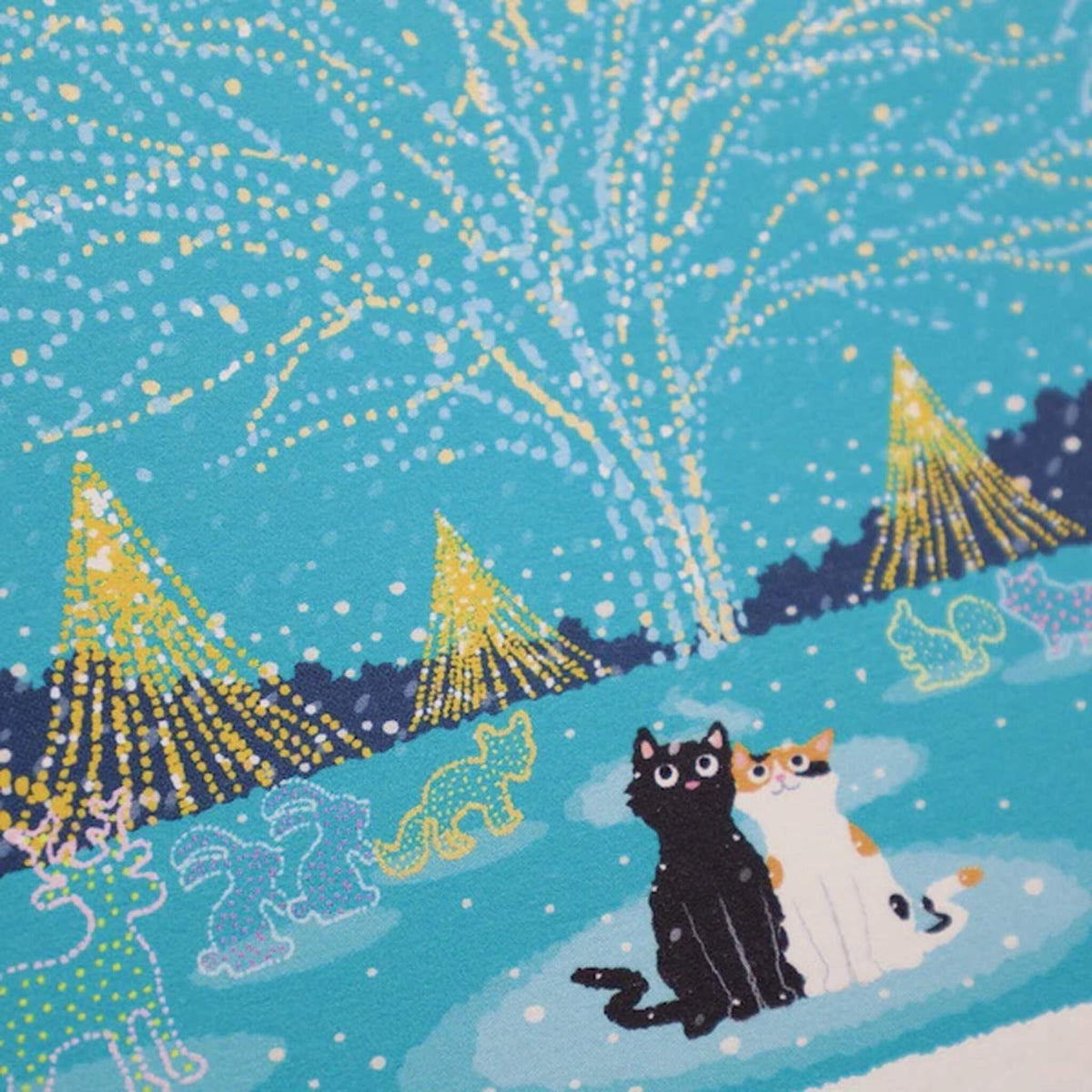 Active Corporation × Toshinori Mori Tabineko Winter Postcard - Forest Illuminations