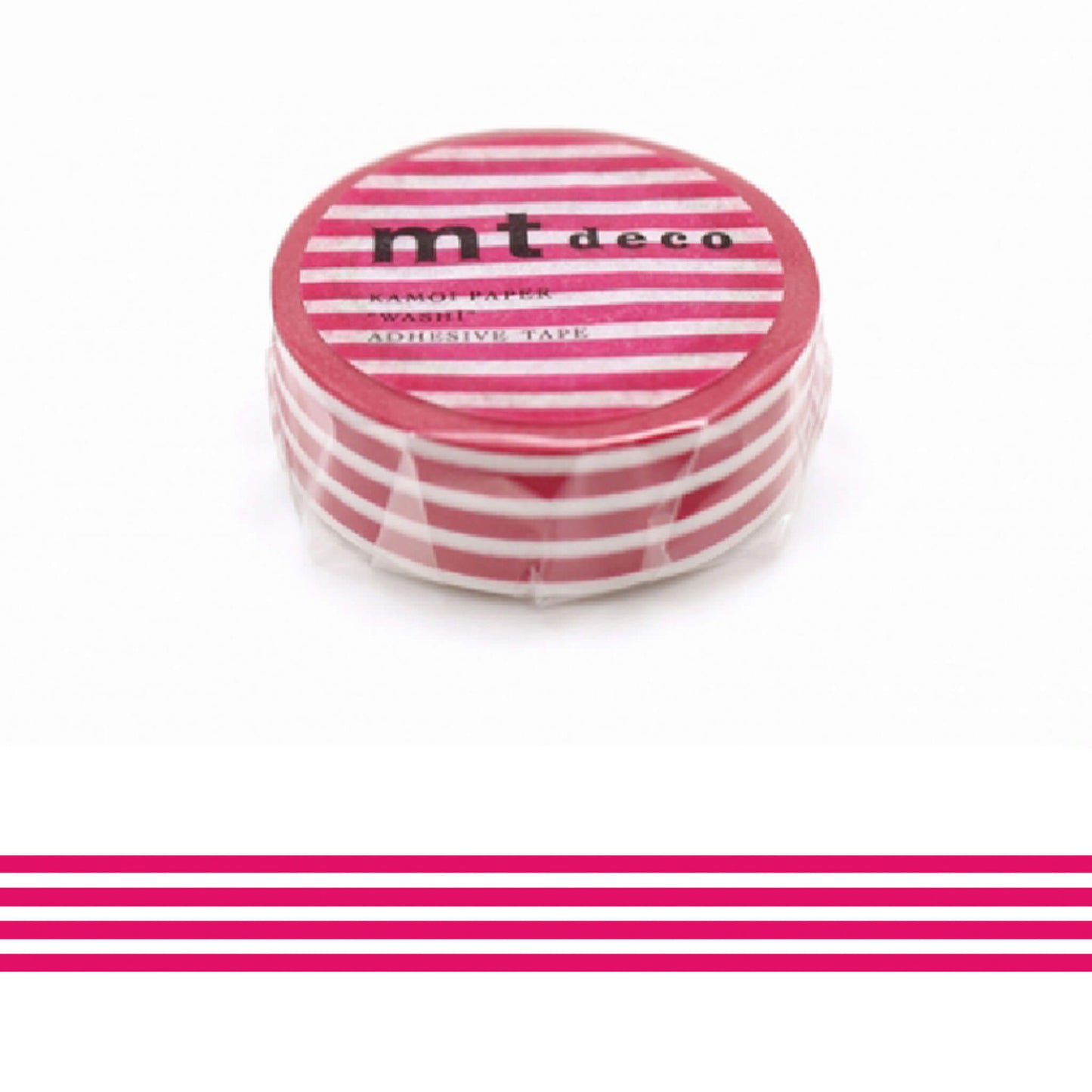 mt deco Washi Tape - Border - Framboise [15mm] [Washi Tejp]