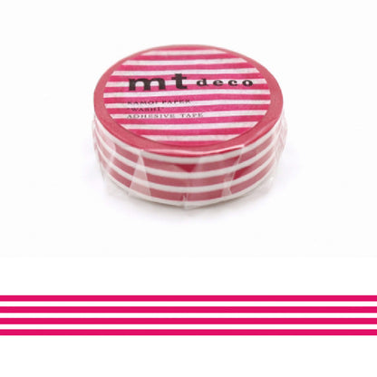 mt deco Washi Tape - Border - Framboise [15mm] [Washi Tejp]