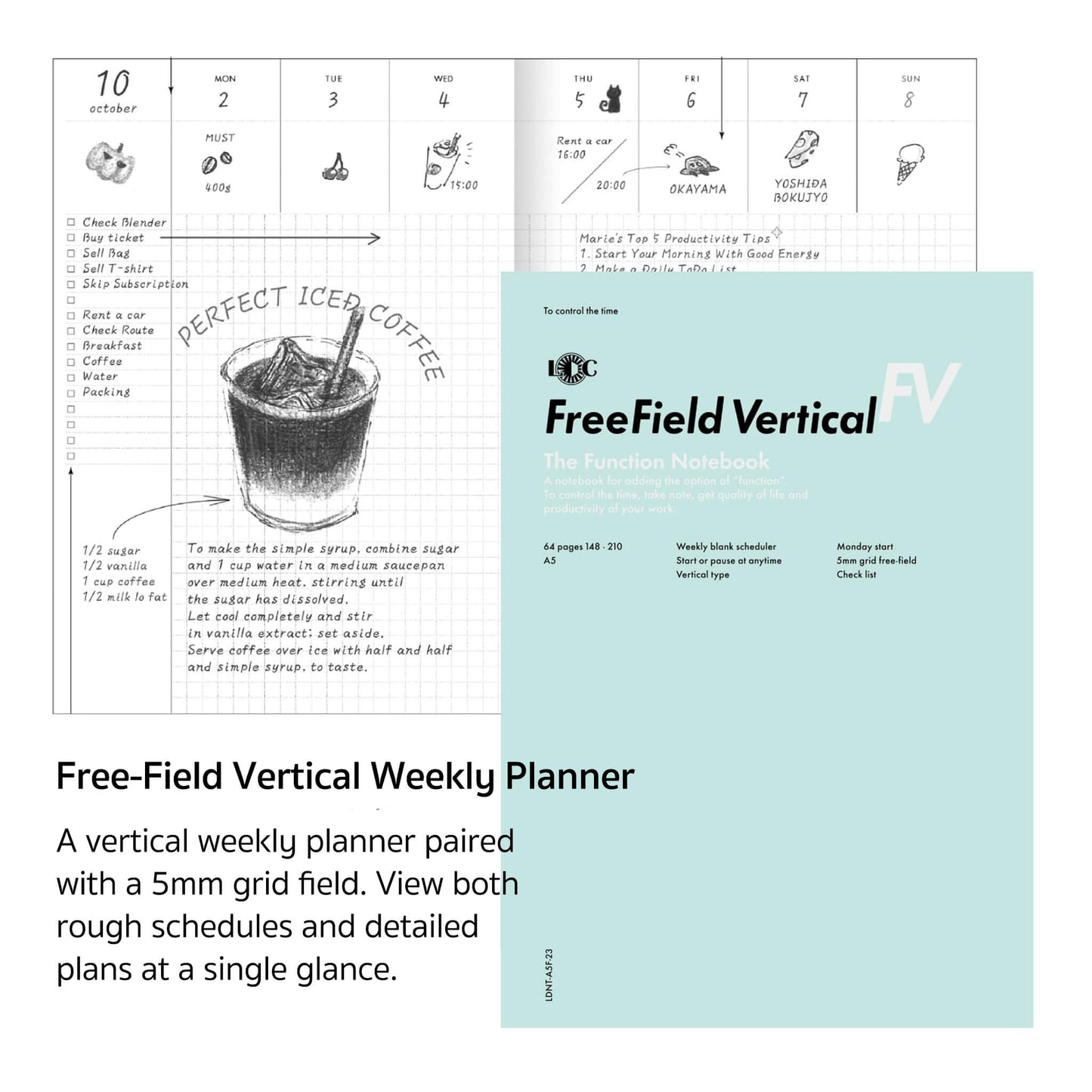 Luddite Function Notebook A5 - FreeField Vertical
