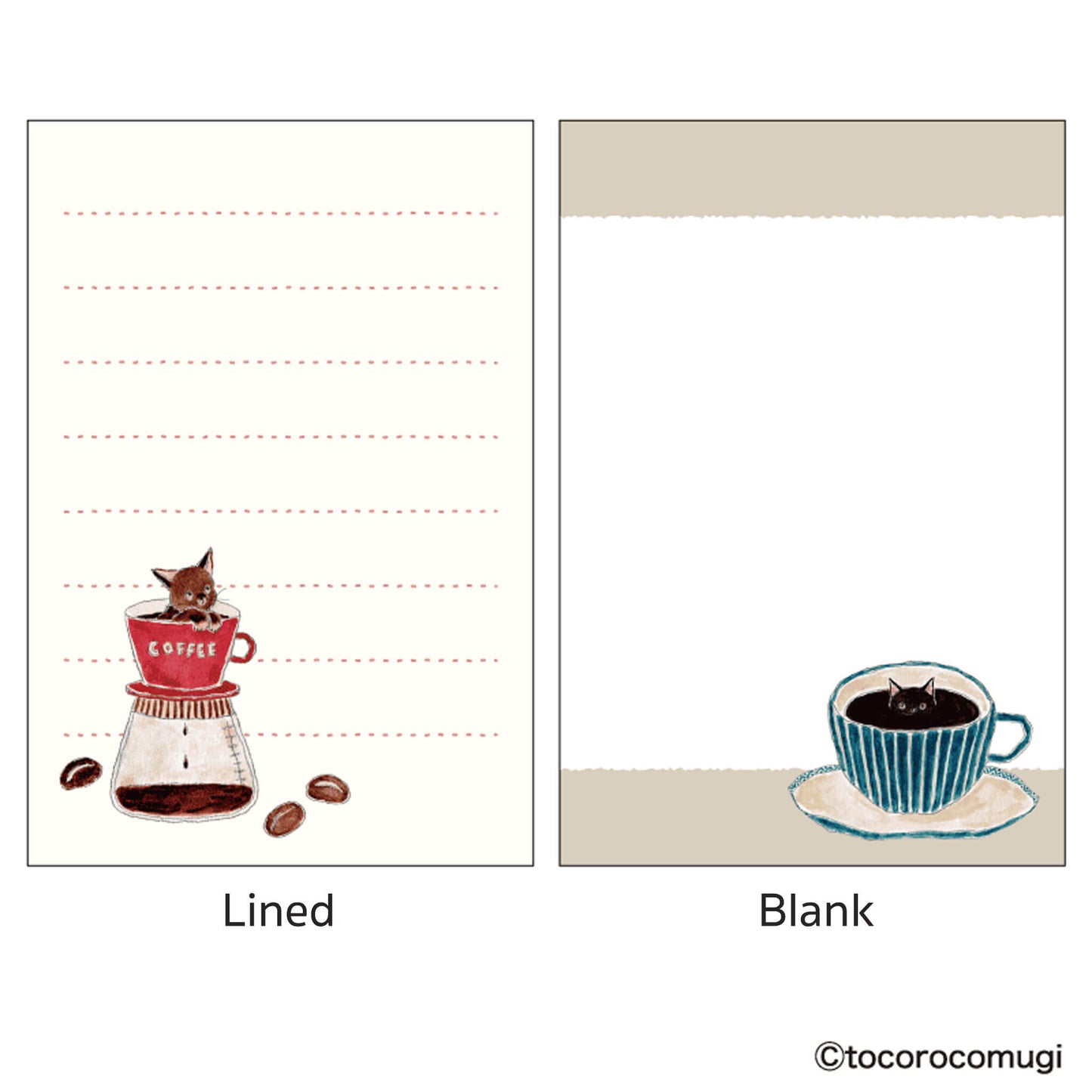Hisago × Tocoro Comugi Standing Sticky Notes Big - Freshly Brewed Coffee Cat [Självhäftande anteckningslappar]