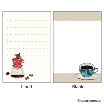 Hisago × Tocoro Comugi Standing Sticky Notes Big - Freshly Brewed Coffee Cat [Självhäftande anteckningslappar]