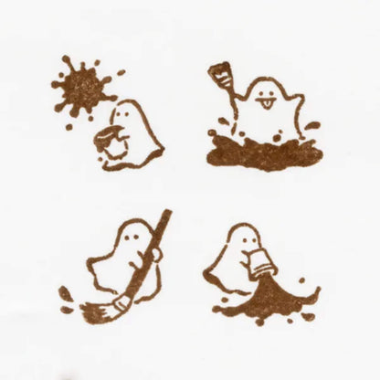 NB Wooden Stamp Mischief in the Margin - Ghost