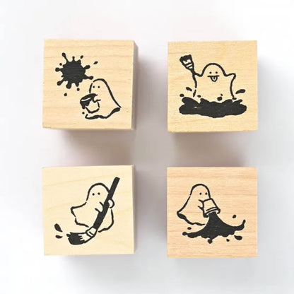 NB Wooden Stamp Mischief in the Margin - Ghost