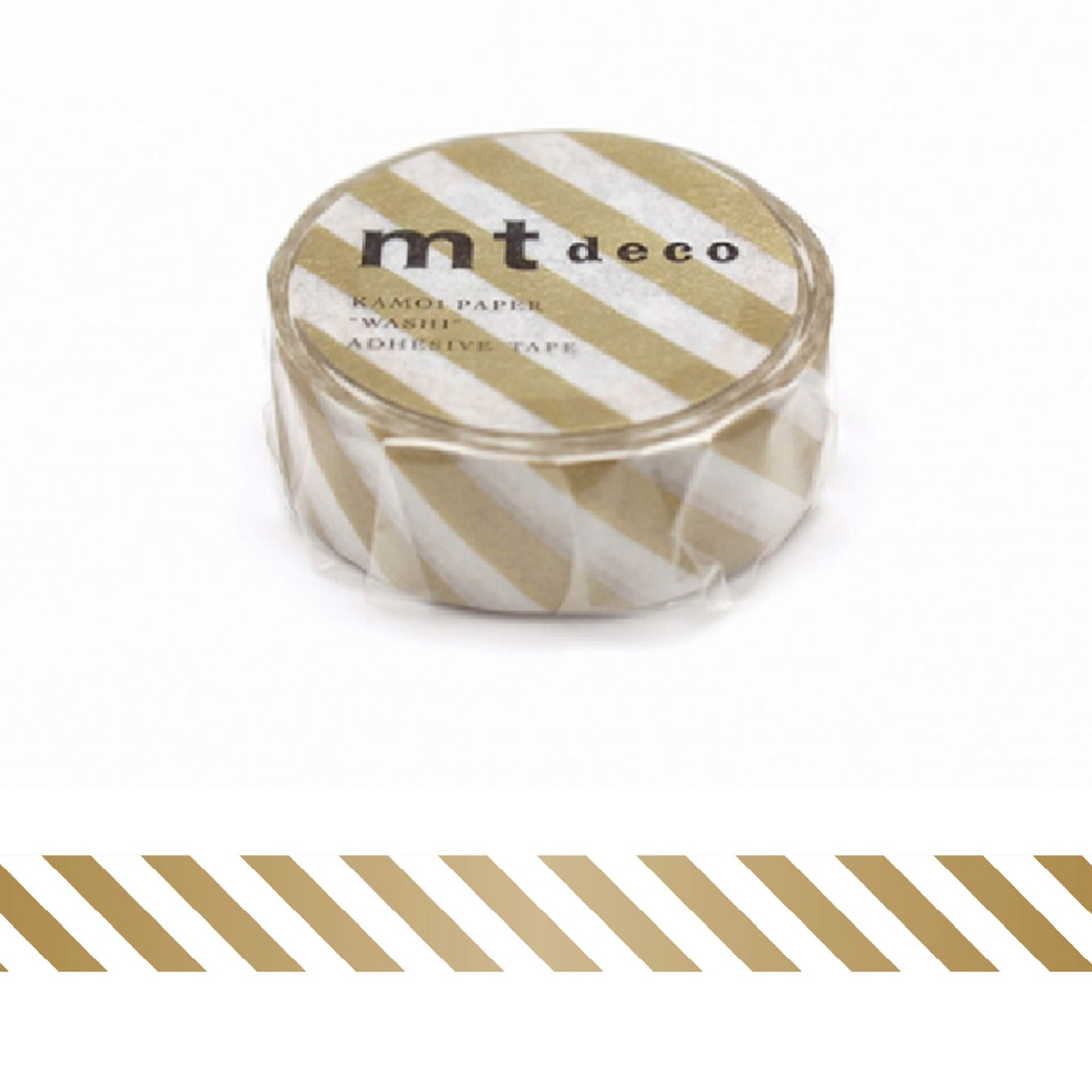 mt deco Washi Tape - Stripe - Gold [15mm] [Washi Tejp]