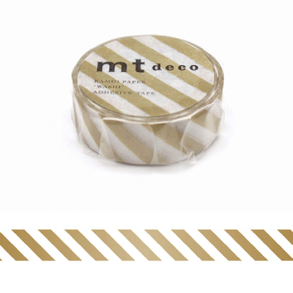 mt deco Washi Tape - Stripe - Gold [15mm] [Washi Tejp]