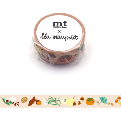 mt × Léa Maupetit Washi Tape - Golden Autumn [15mm] [Washi Tejp]